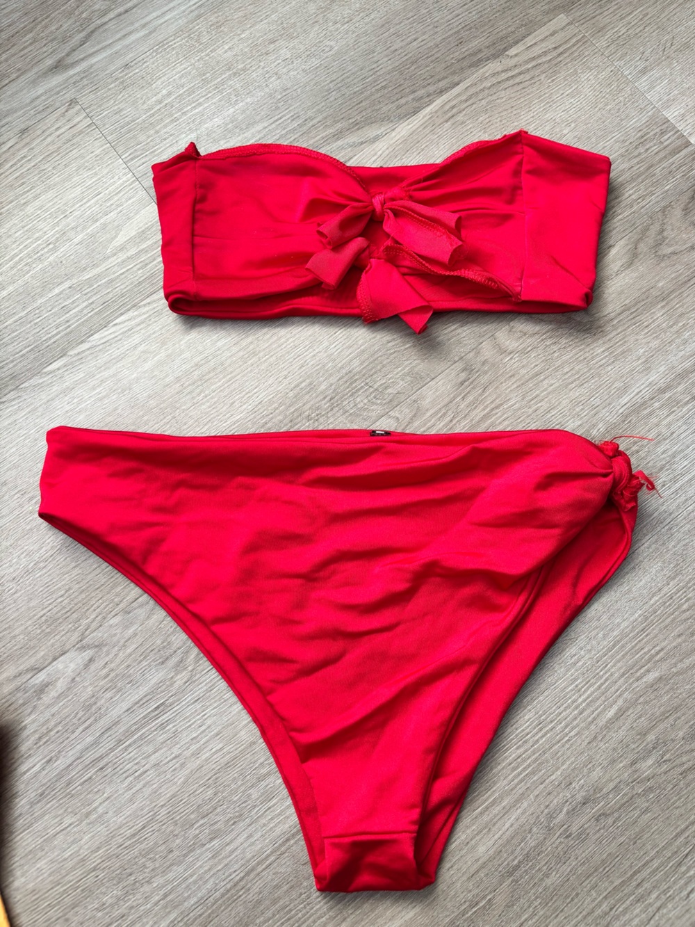 Red Two-Piece Bikini Set